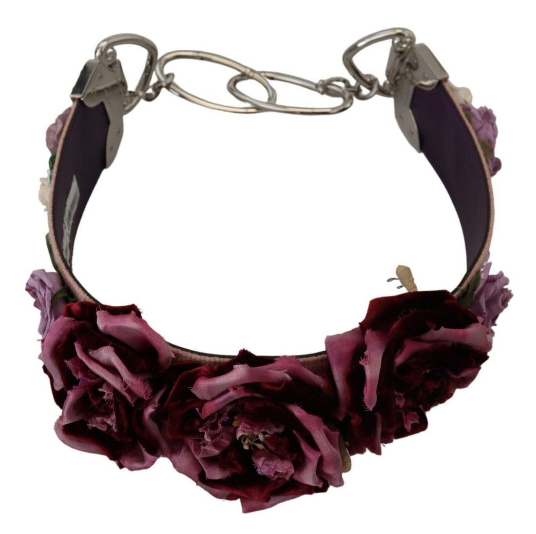 Dolce &amp; Gabbana Multicolor Floral Appliques Metal Shoulder Strap