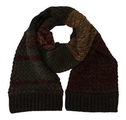 Dolce &amp; Gabbana Multicolor Knitted Men Neck Wrap Shawl Scarf