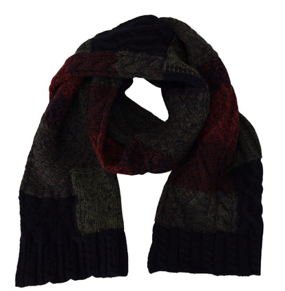 Dolce &amp; Gabbana Multicolor Knitted Men Neck Wrap Shawl Scarf