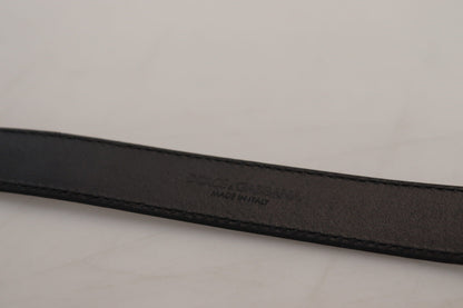 Dolce &amp; Gabbana Blue Leather Silver Metal Buckle Vintage Belt