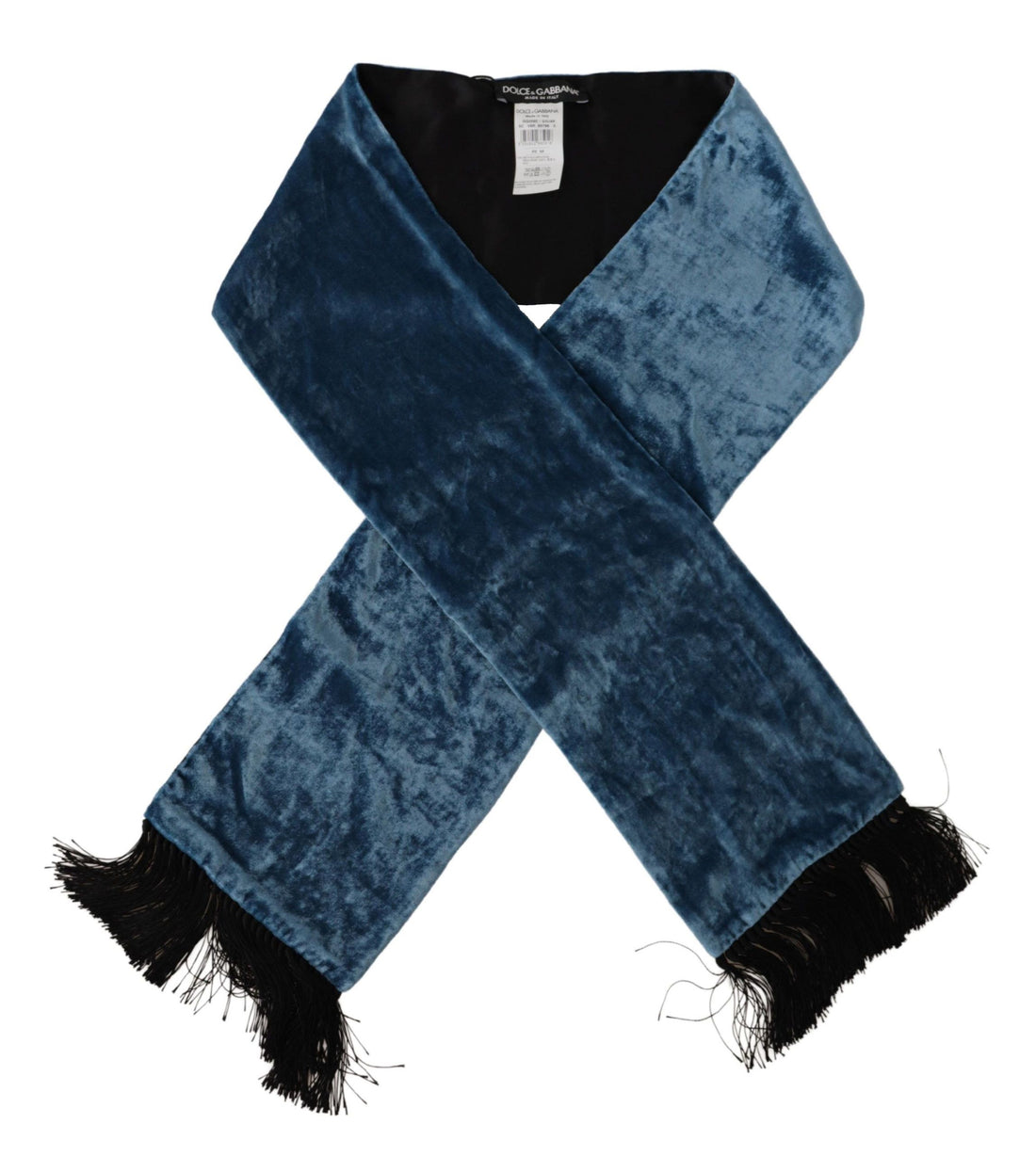 Dolce &amp; Gabbana Blue Velvet Solid Neck Warmer Men&