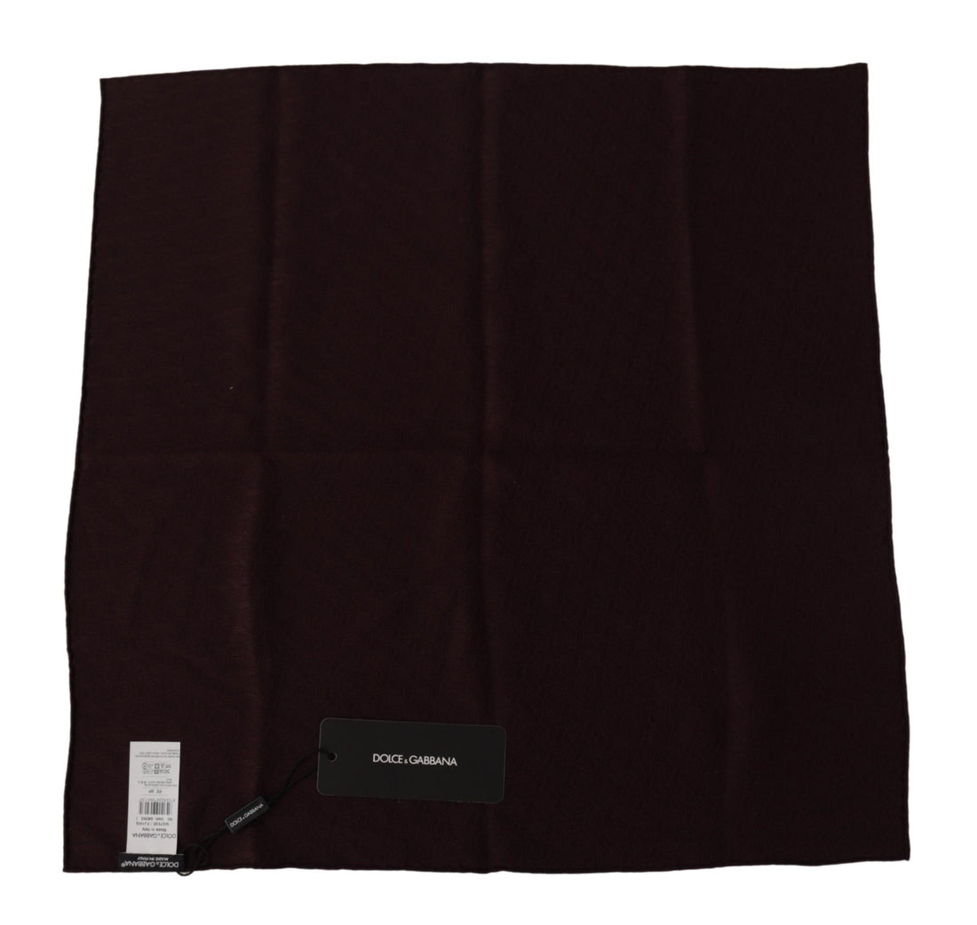 Dolce &amp; Gabbana Brown Silk Blend Square Wrap Handkerchief Scarf