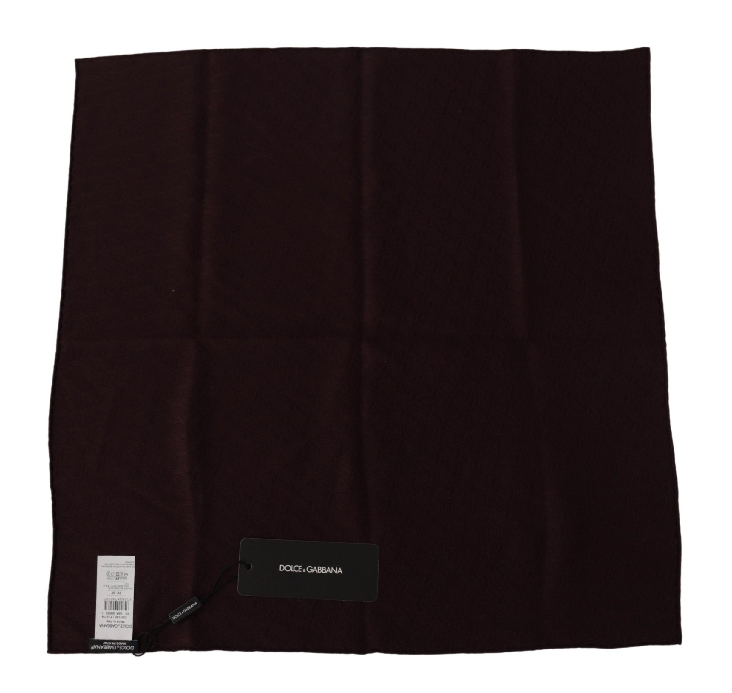 Dolce &amp; Gabbana Brown Silk Blend Square Wrap Handkerchief Scarf