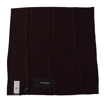 Dolce &amp; Gabbana Brown Silk Blend Square Wrap Handkerchief Scarf