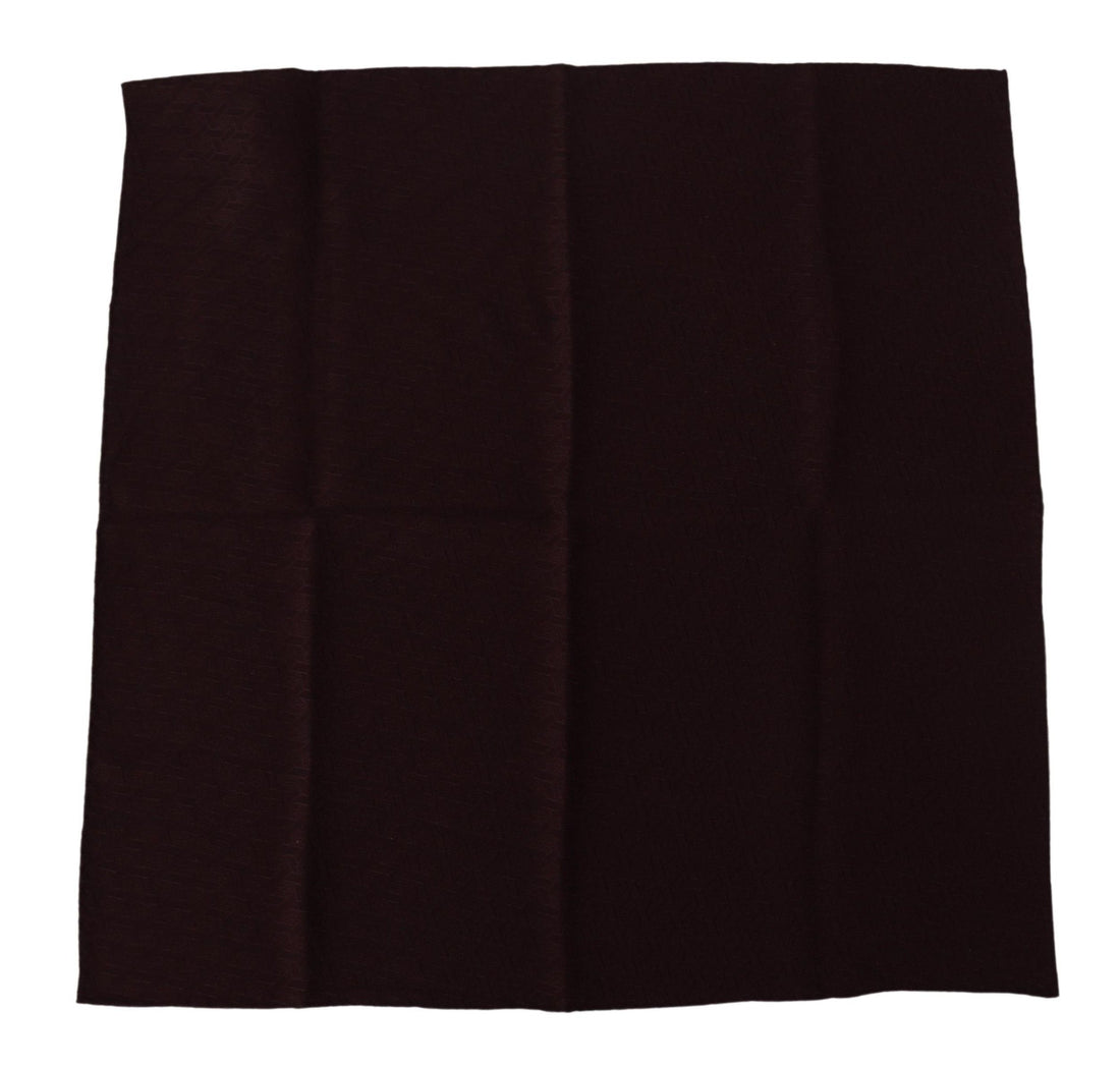 Dolce &amp; Gabbana Brown Silk Blend Square Wrap Handkerchief Scarf