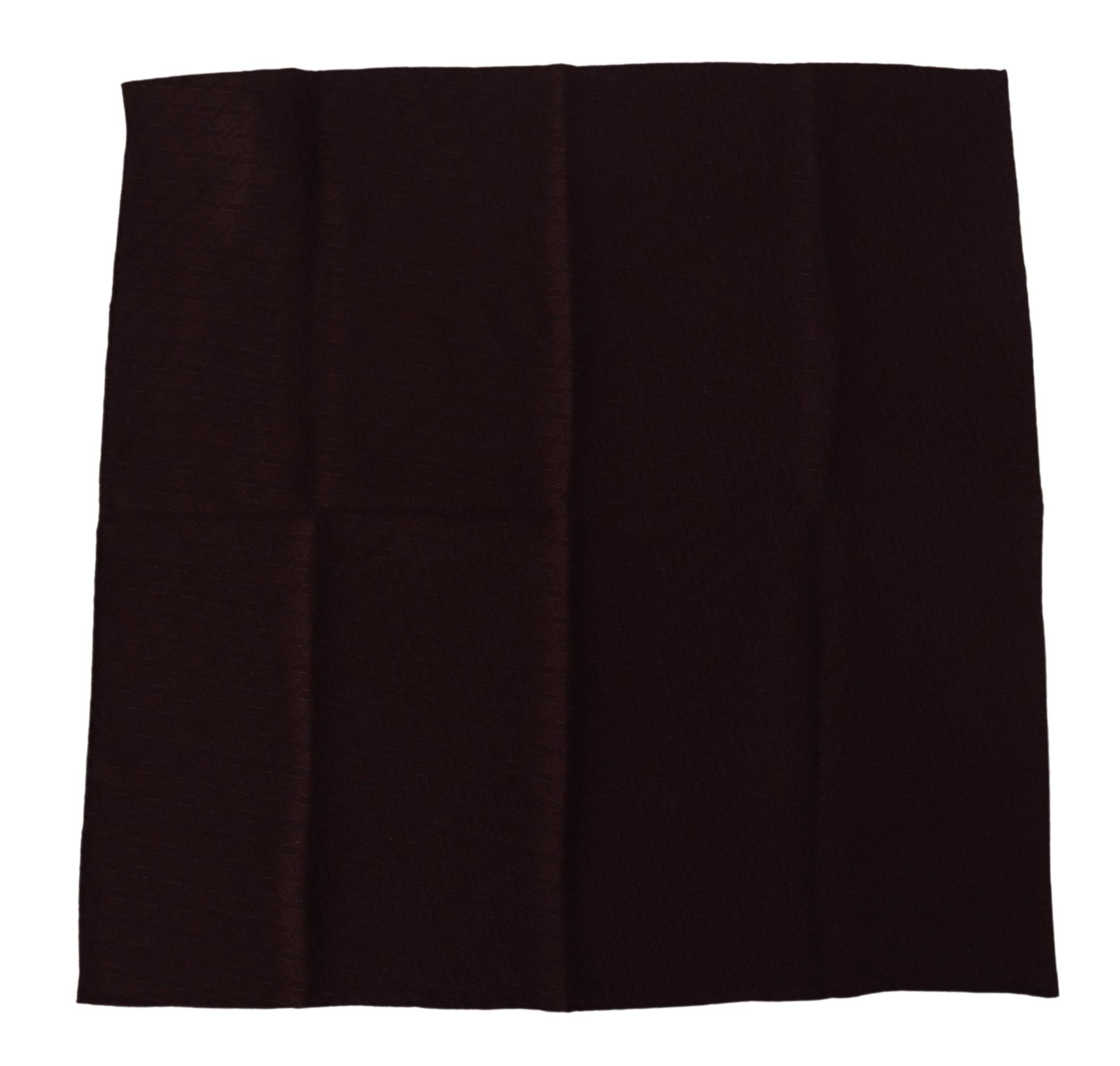 Dolce &amp; Gabbana Brown Silk Blend Square Wrap Handkerchief Scarf