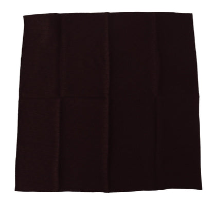 Dolce &amp; Gabbana Brown Silk Blend Square Wrap Handkerchief Scarf