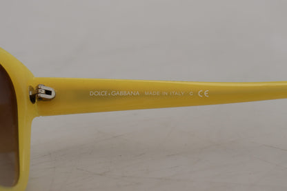 Dolce &amp; Gabbana Yellow Acetate Frame Stars Embellishment DG4124 Sunglasses