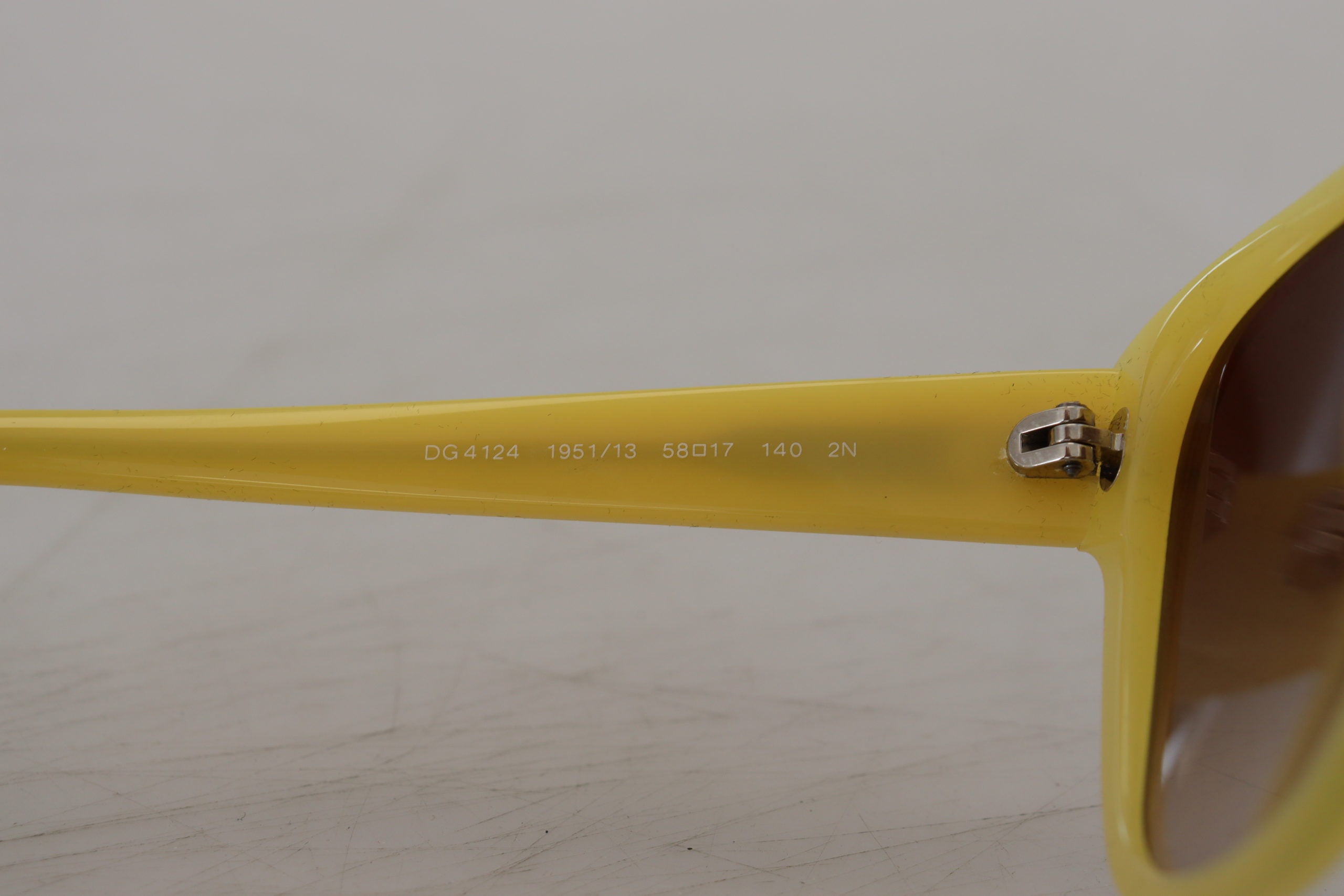 Dolce &amp; Gabbana Yellow Acetate Frame Stars Embellishment DG4124 Sunglasses