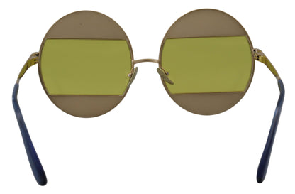 Dolce &amp;amp; Gabbana Guldfärgade Ovala Metallkristaller DG2209B Solglasögon