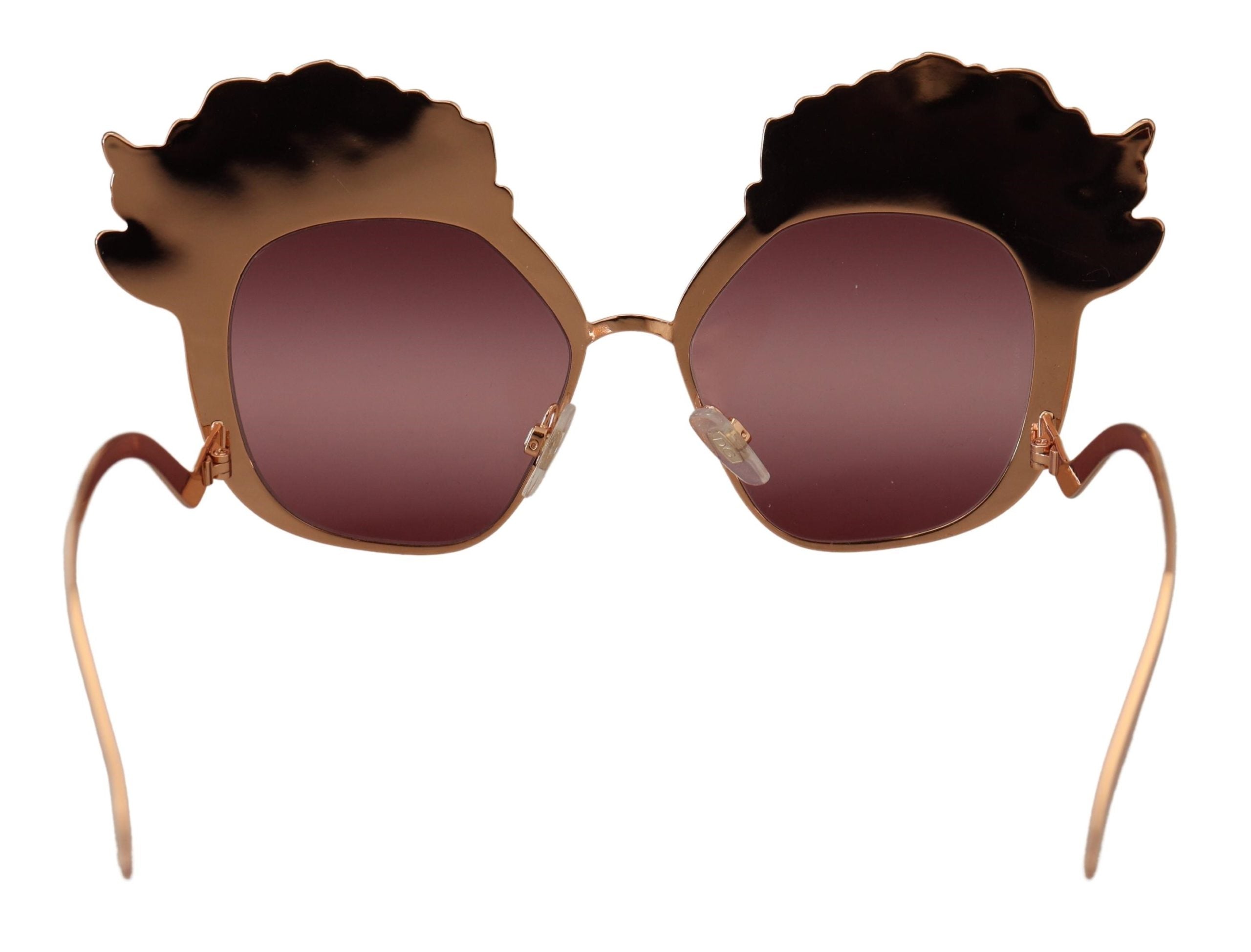 Dolce &amp; Gabbana Pink Gold Rose Sequin Embroidery DG2202 Sunglasses