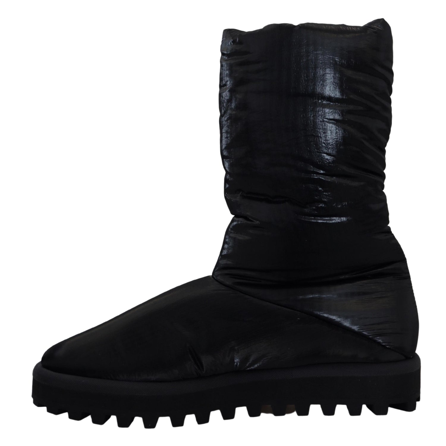 Dolce &amp; Gabbana Black Boots Padded Mid Calf Winter Shoes