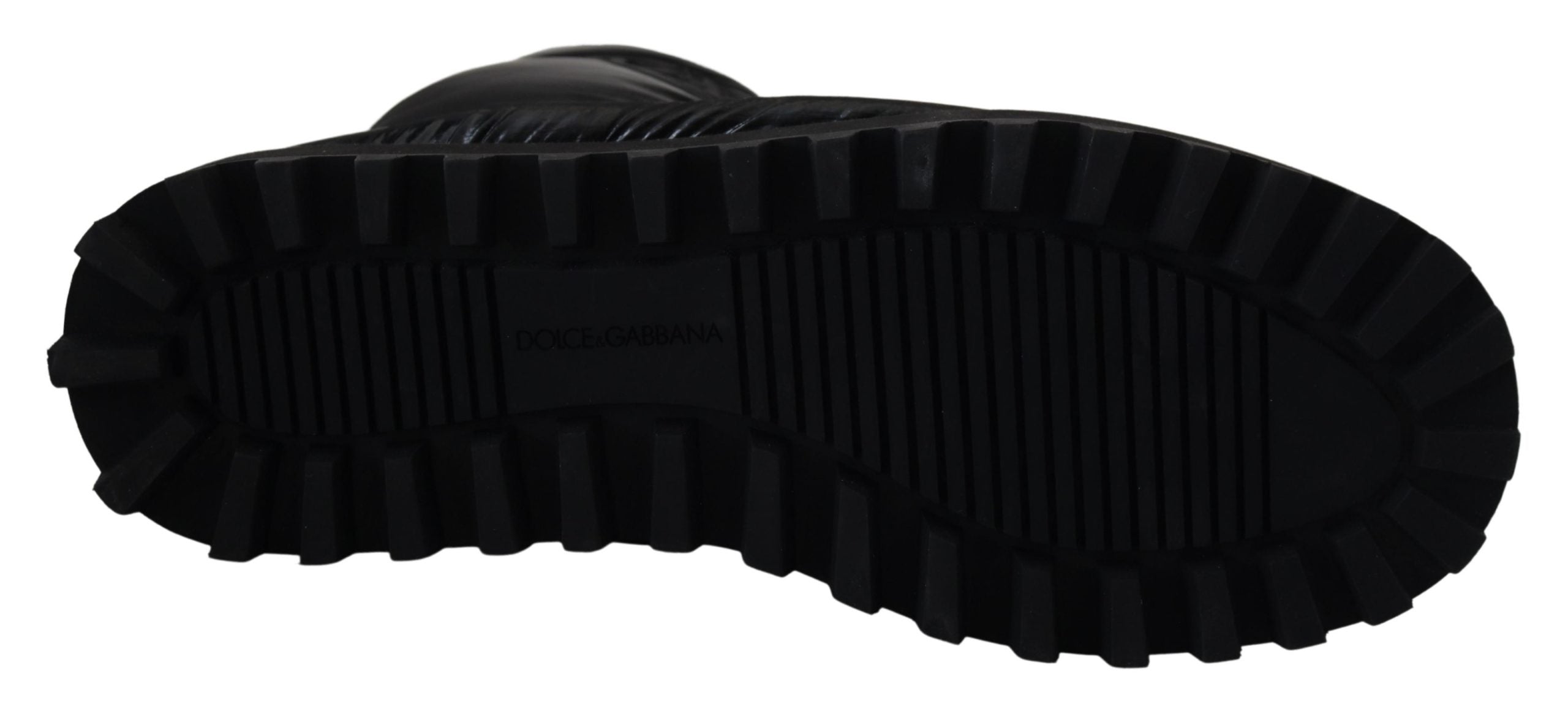 Dolce &amp; Gabbana Black Boots Padded Mid Calf Winter Shoes