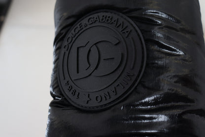 Dolce &amp; Gabbana Black Boots Padded Mid Calf Winter Shoes
