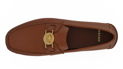 Versace Eleganta Medusa-präglade läderloafers
