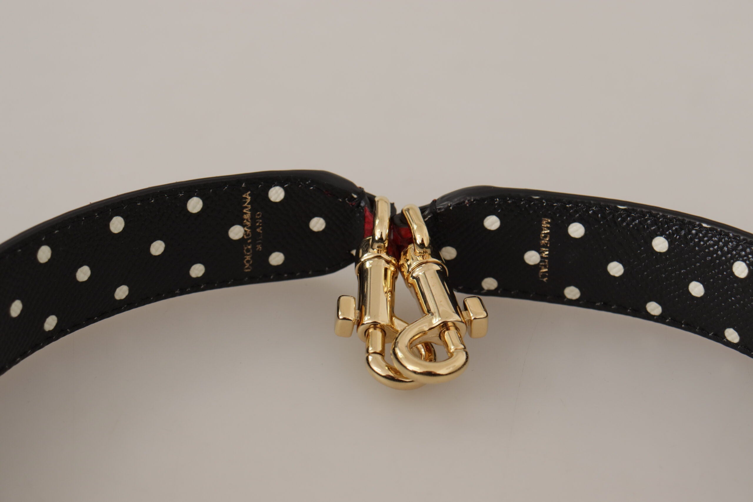 Dolce &amp; Gabbana Red Exotic Leather Crystals Bag Shoulder Strap