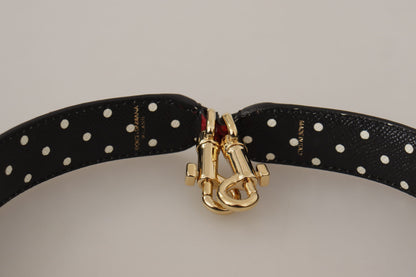 Dolce &amp; Gabbana Red Exotic Leather Crystals Bag Shoulder Strap