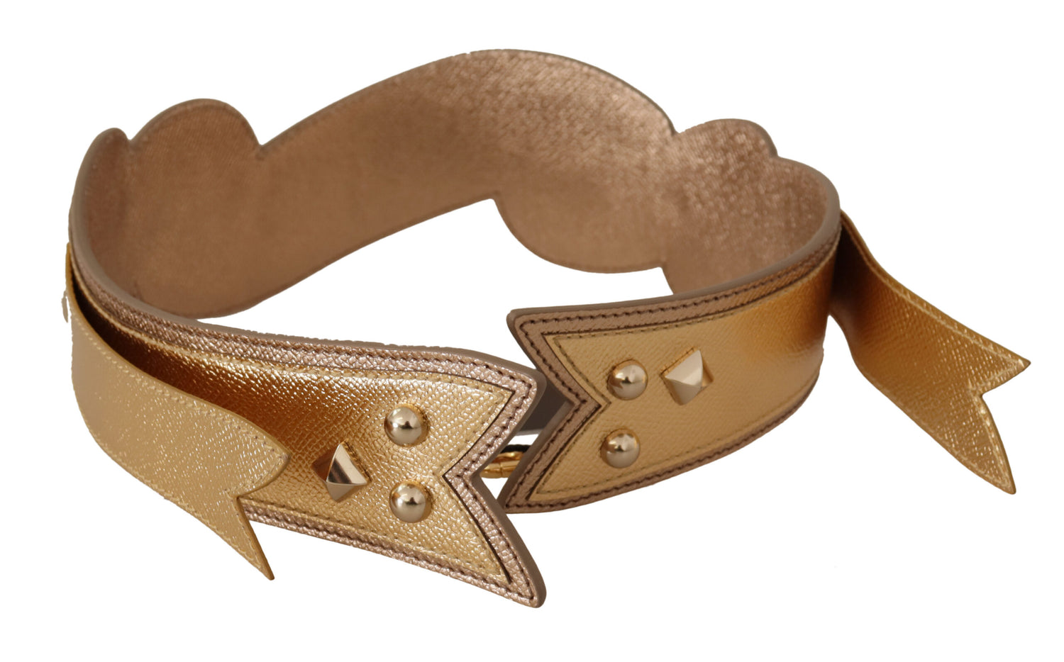 Dolce &amp; Gabbana Gold Leather LOVE Patch Bag Shoulder Strap