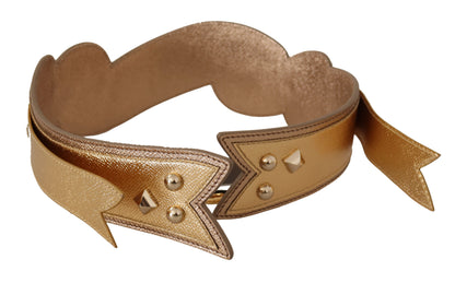 Dolce &amp; Gabbana Gold Leather LOVE Patch Bag Shoulder Strap