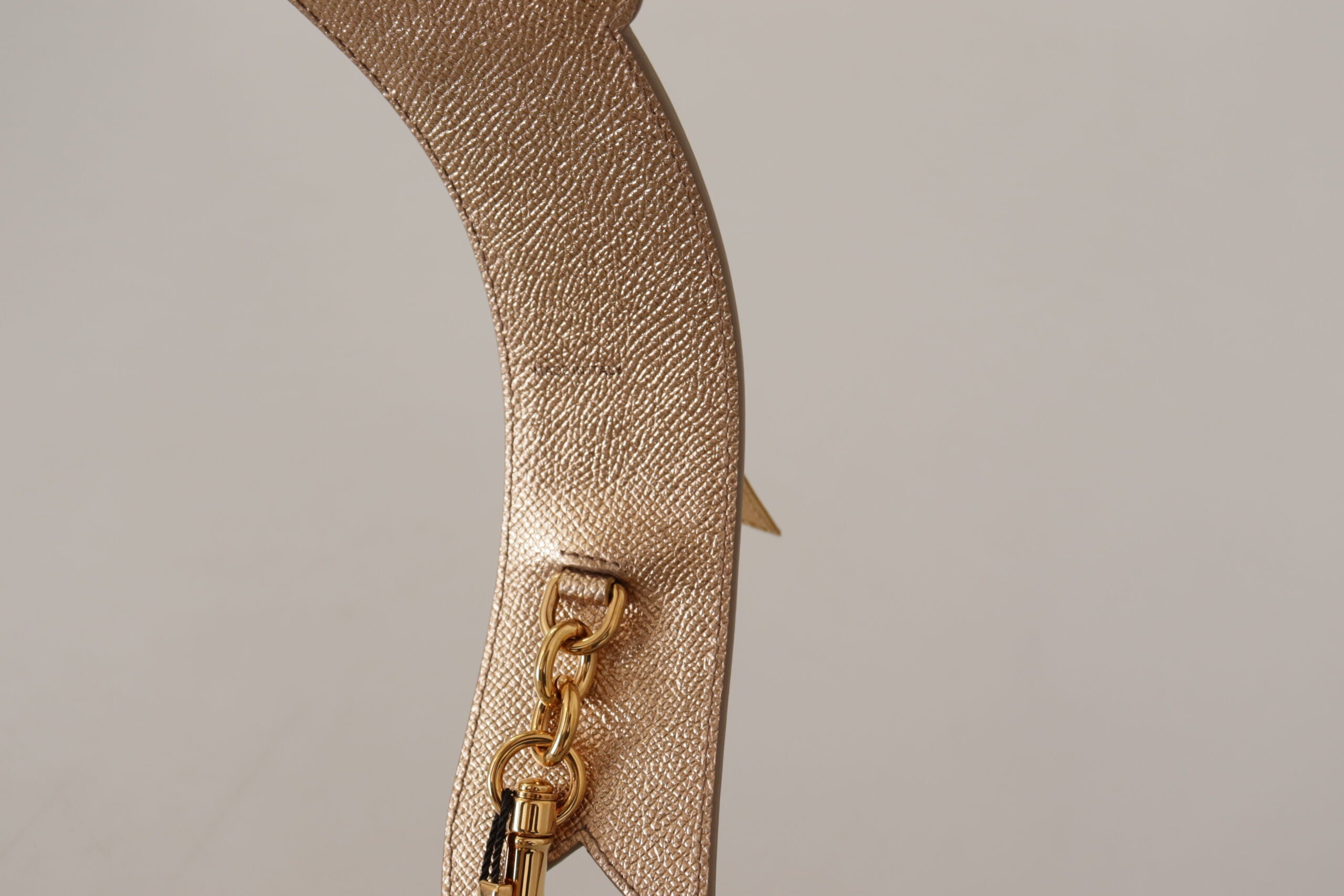 Dolce &amp; Gabbana Gold Leather LOVE Patch Bag Shoulder Strap