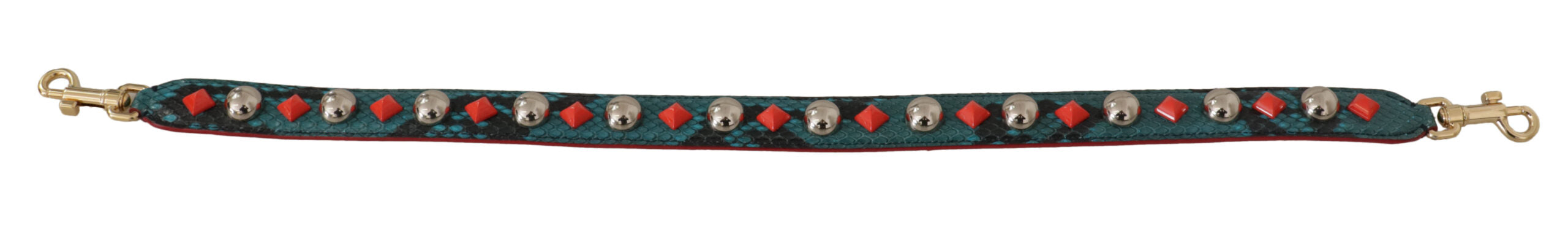Dolce &amp; Gabbana Green Crystals Leather Bag Shoulder Strap