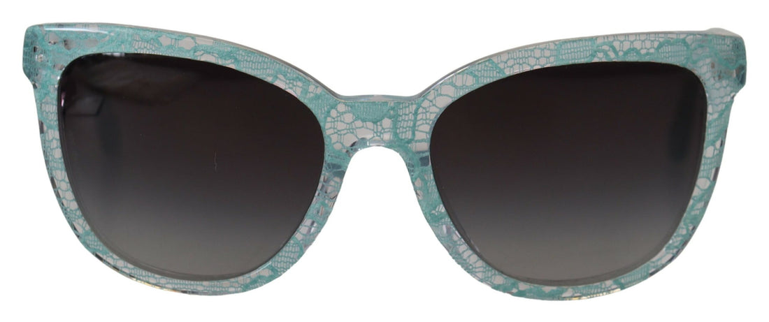 Dolce &amp; Gabbana Blue DG4190 Lace Crystal Acetate Butterfly Sunglasses