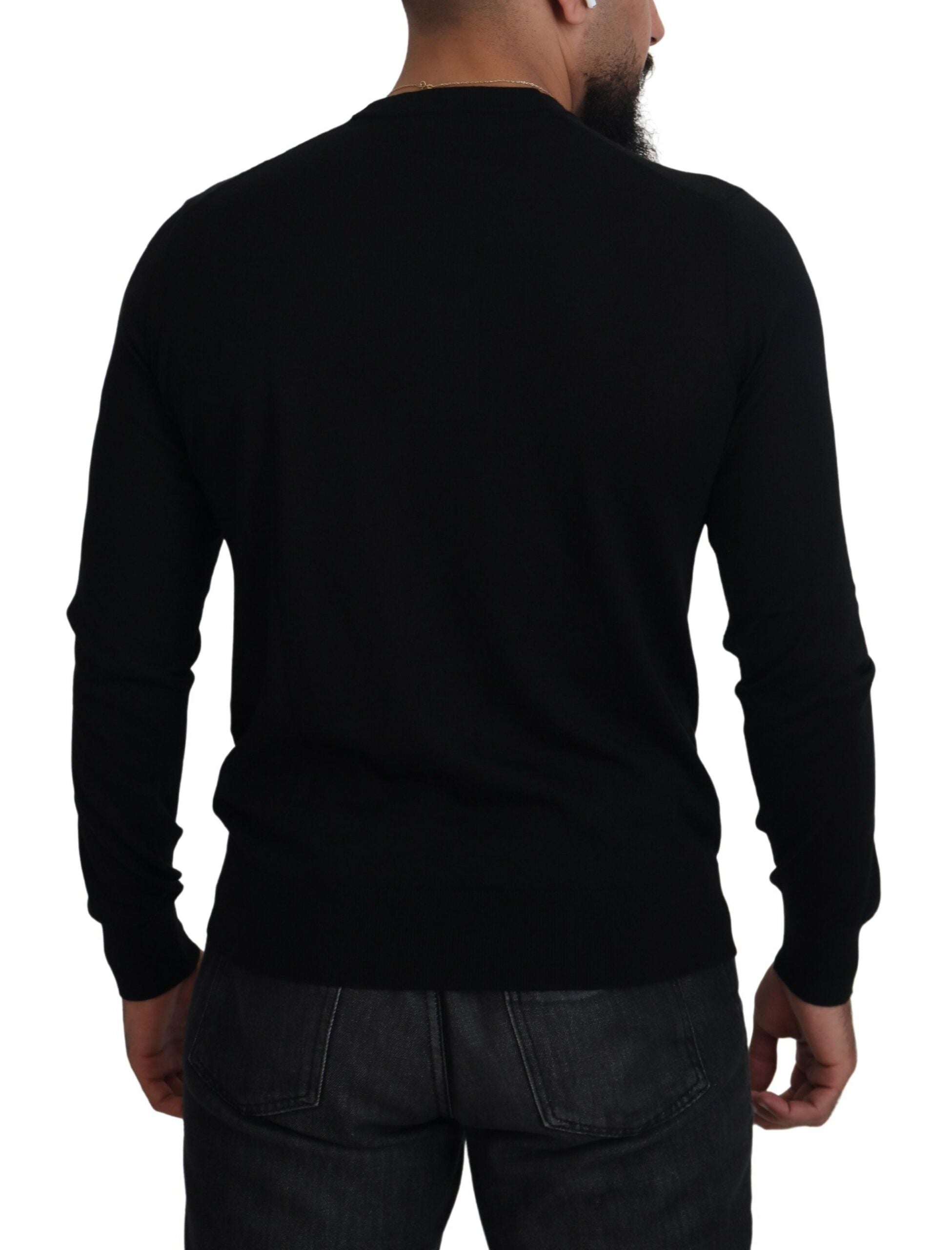 Dolce &amp; Gabbana Black Cashmere Button Down Cardigan Sweater