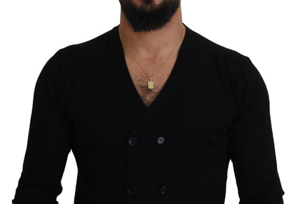 Dolce &amp; Gabbana Black Cashmere Button Down Cardigan Sweater