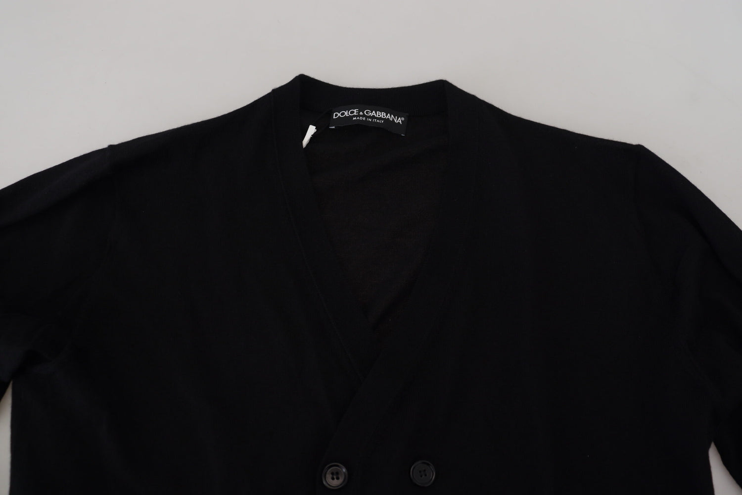 Dolce &amp; Gabbana Black Cashmere Button Down Cardigan Sweater