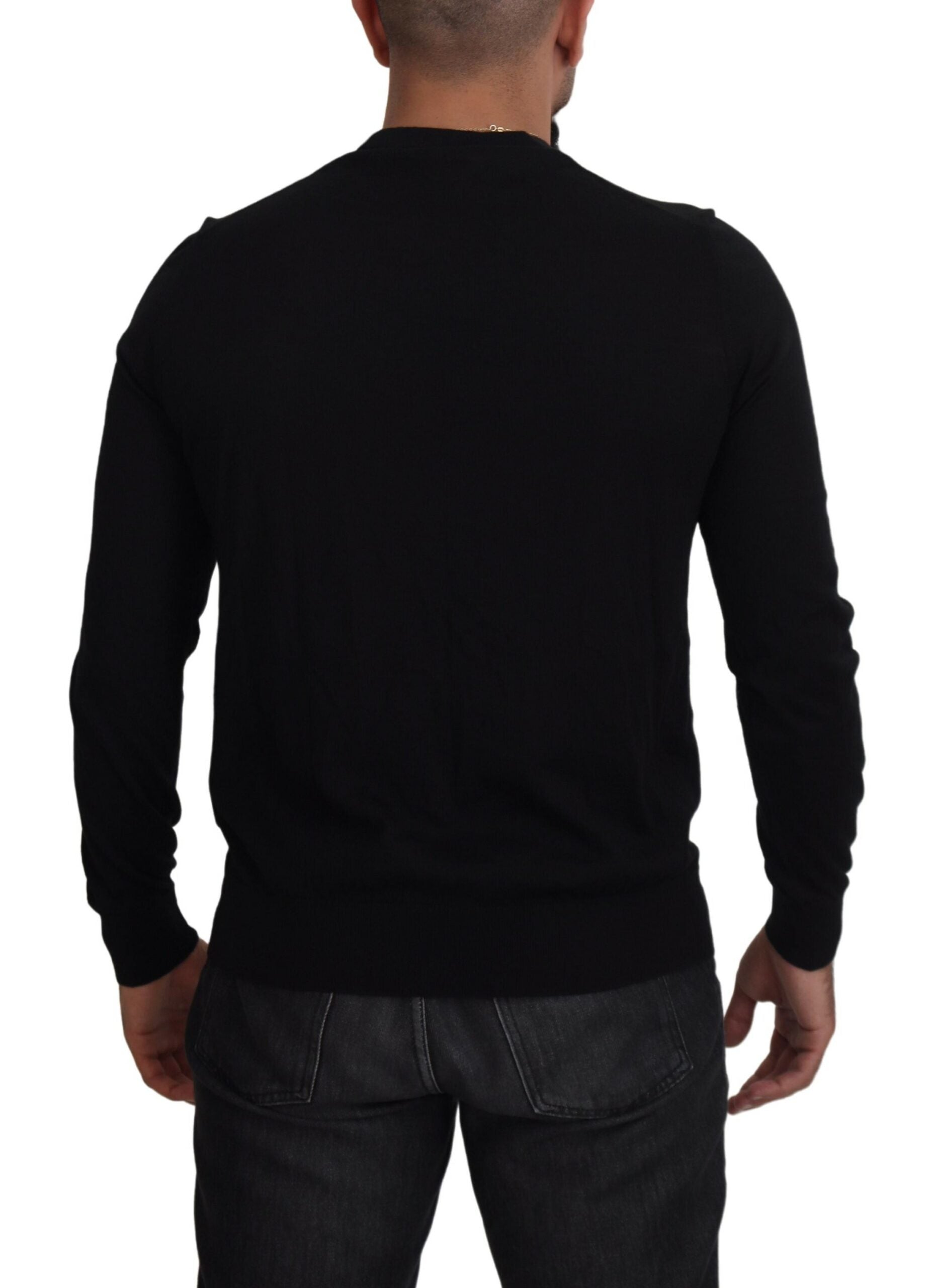 Dolce &amp; Gabbana Black Cashmere Button Down Cardigan Sweater