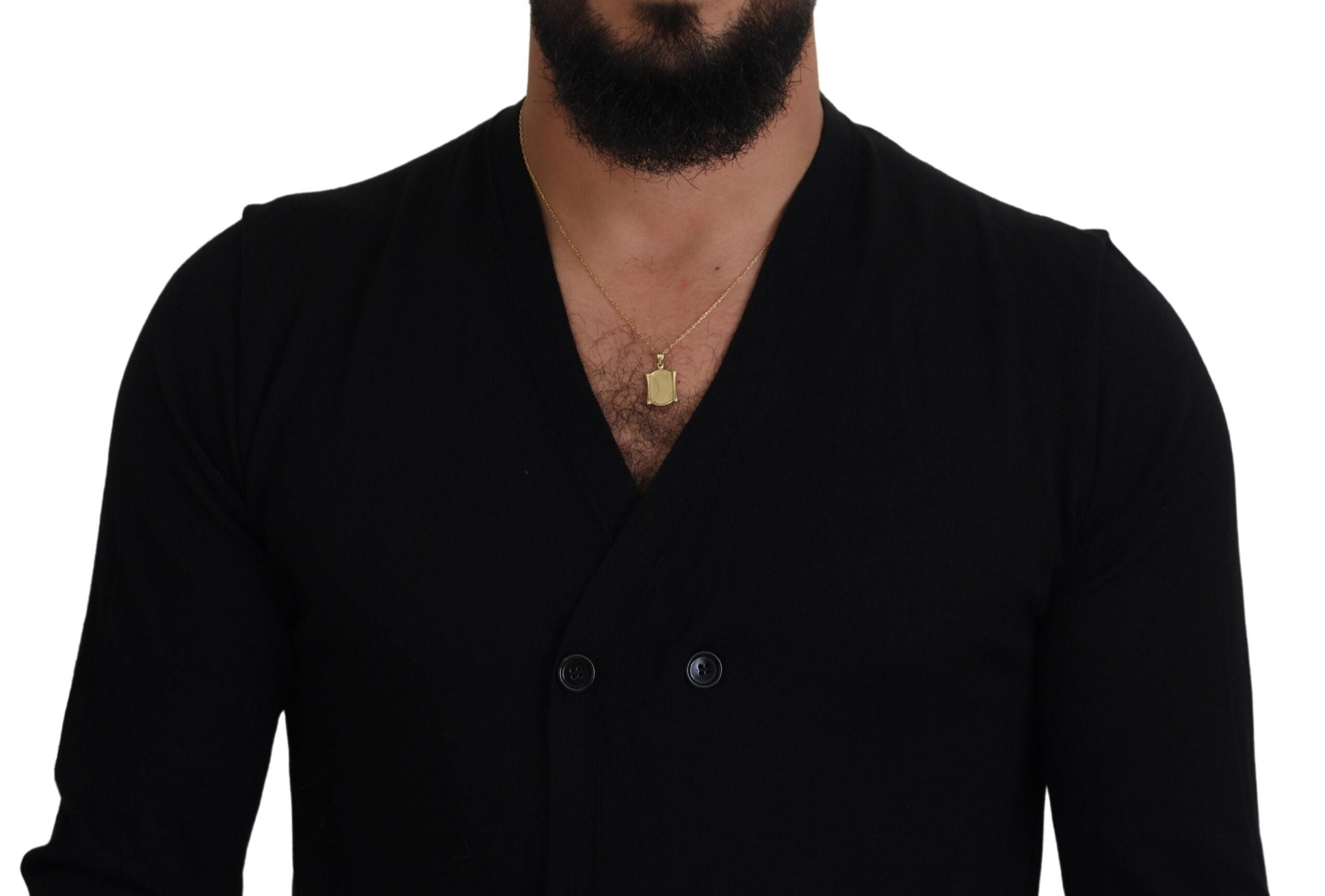 Dolce &amp; Gabbana Black Cashmere Button Down Cardigan Sweater