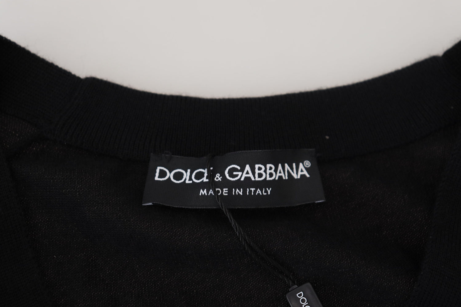 Dolce &amp; Gabbana Black Cashmere Button Down Cardigan Sweater