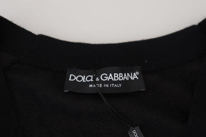 Dolce &amp; Gabbana Black Cashmere Button Down Cardigan Sweater