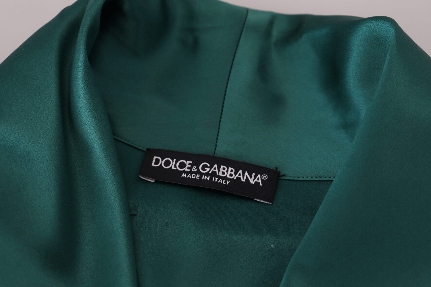 Dolce &amp;amp; Gabbana Grön Sidenmorgonrock med Midjebälte Nattkläder