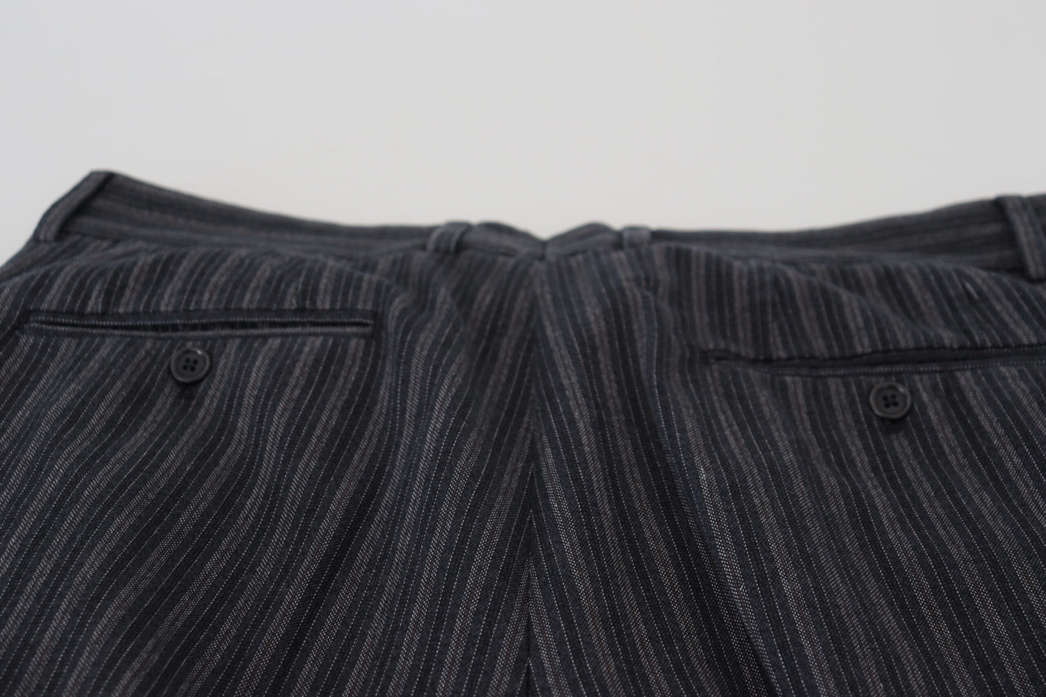 Dolce &amp; Gabbana Dark Gray Stripes Chino Dress Pants