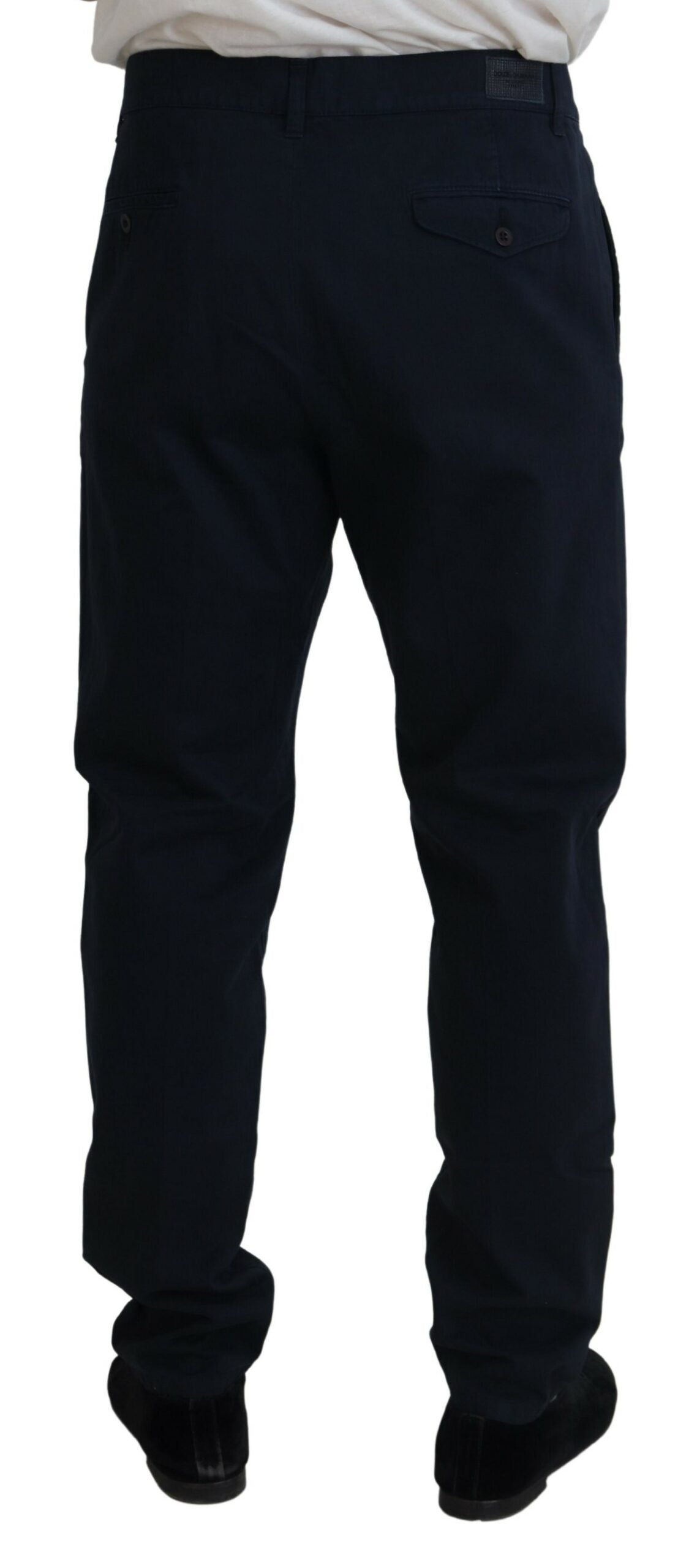 Dolce &amp; Gabbana Blue Cotton Dress Formal Men Pants