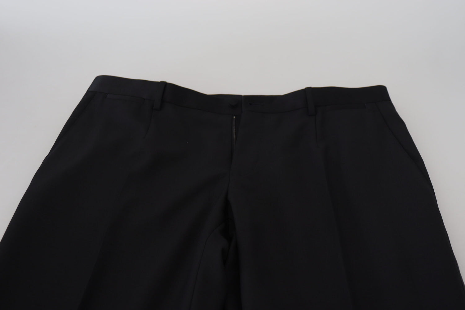 Dolce &amp; Gabbana Black Wool Chino Dress Formal Pants