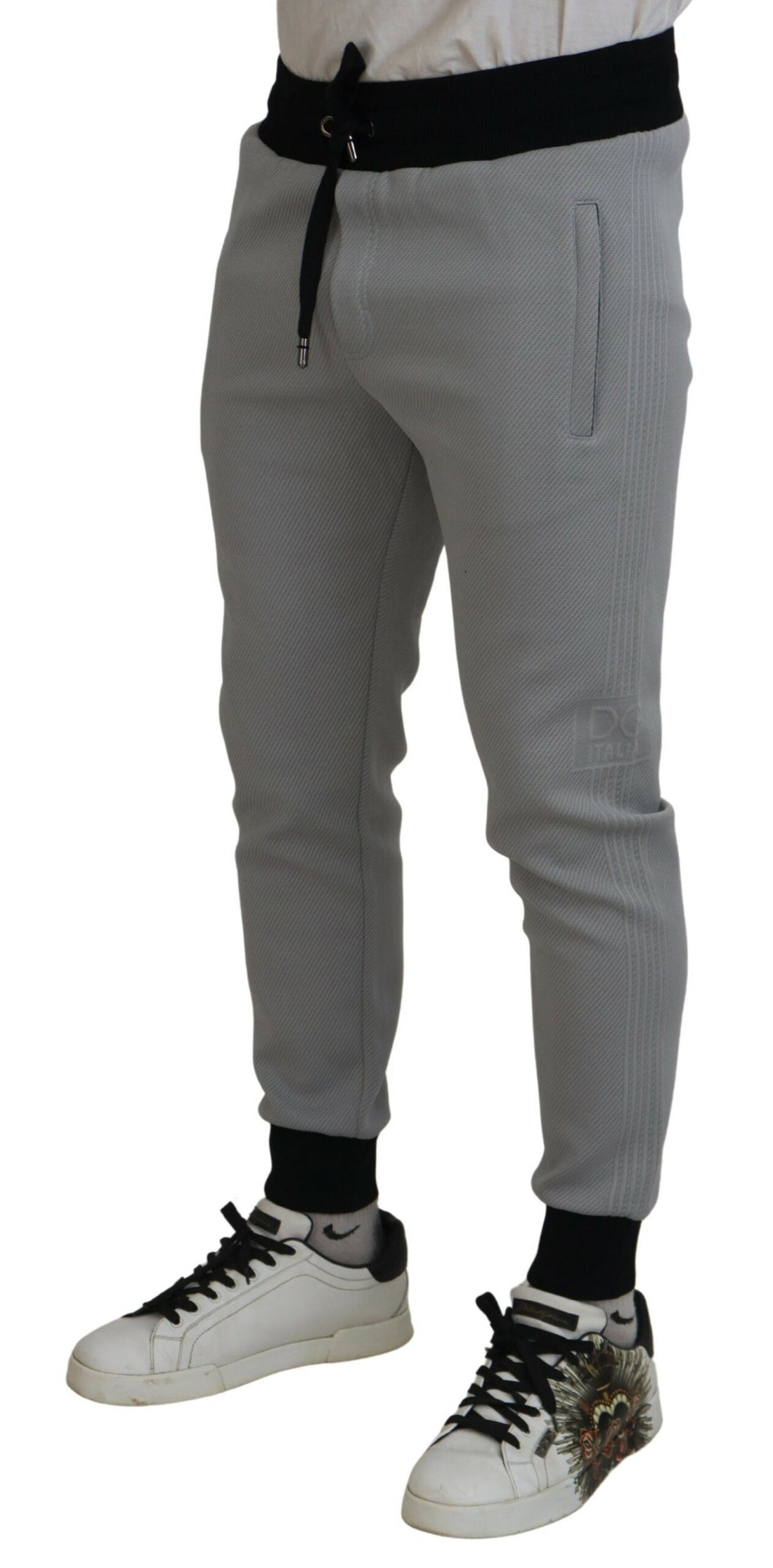 Dolce &amp; Gabbana Gray Polyester Sweatpants Jogger Pants