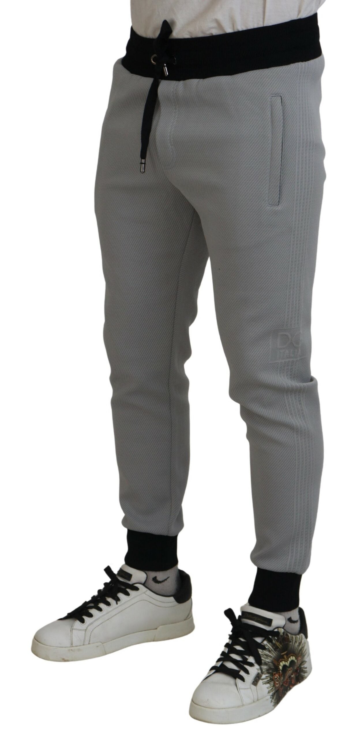 Dolce &amp; Gabbana Gray Polyester Sweatpants Jogger Pants