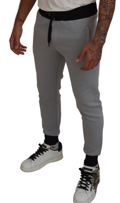 Dolce &amp; Gabbana Gray Polyester Sweatpants Jogger Pants