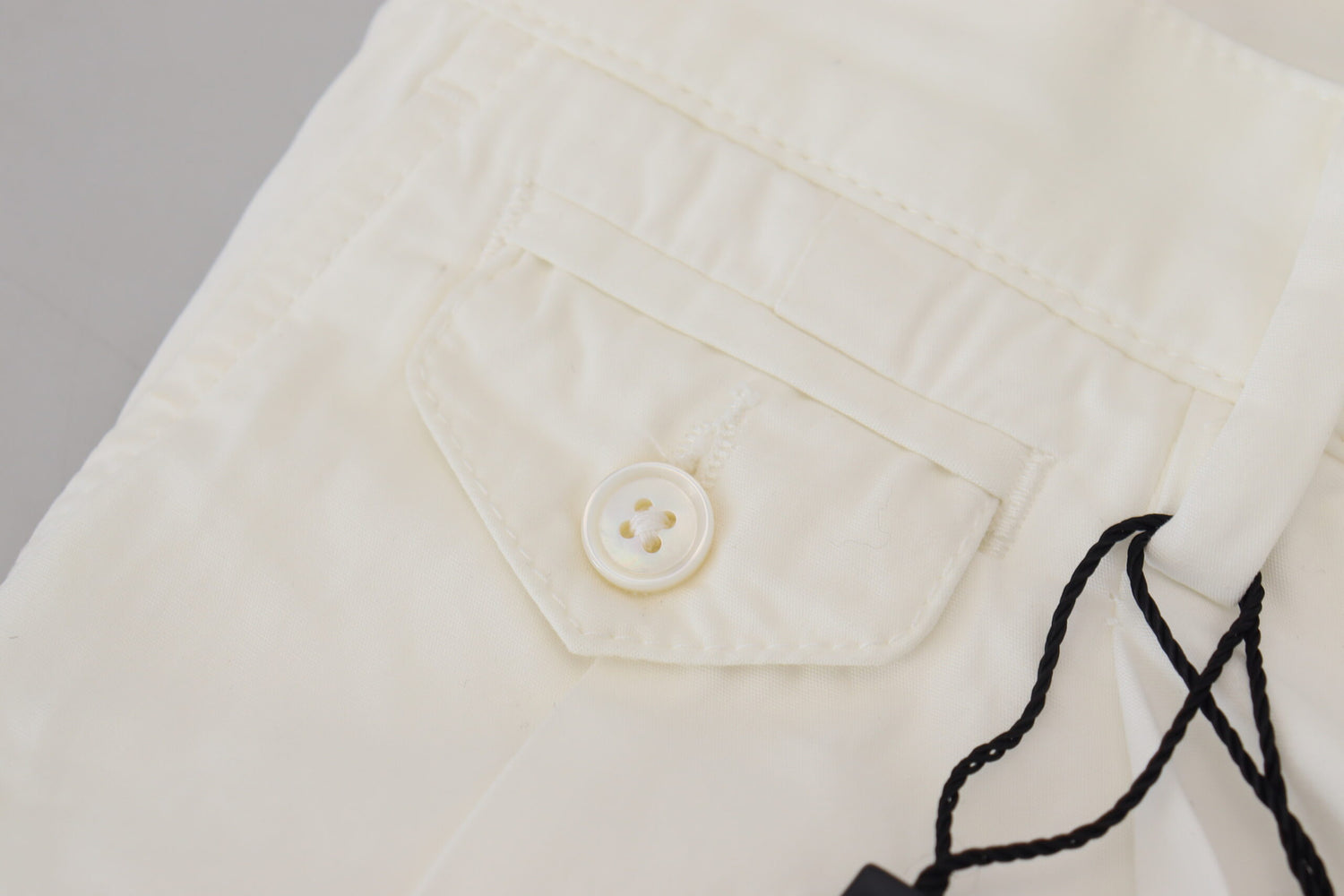 Dolce &amp; Gabbana White Cotton Skinny Chino Pants
