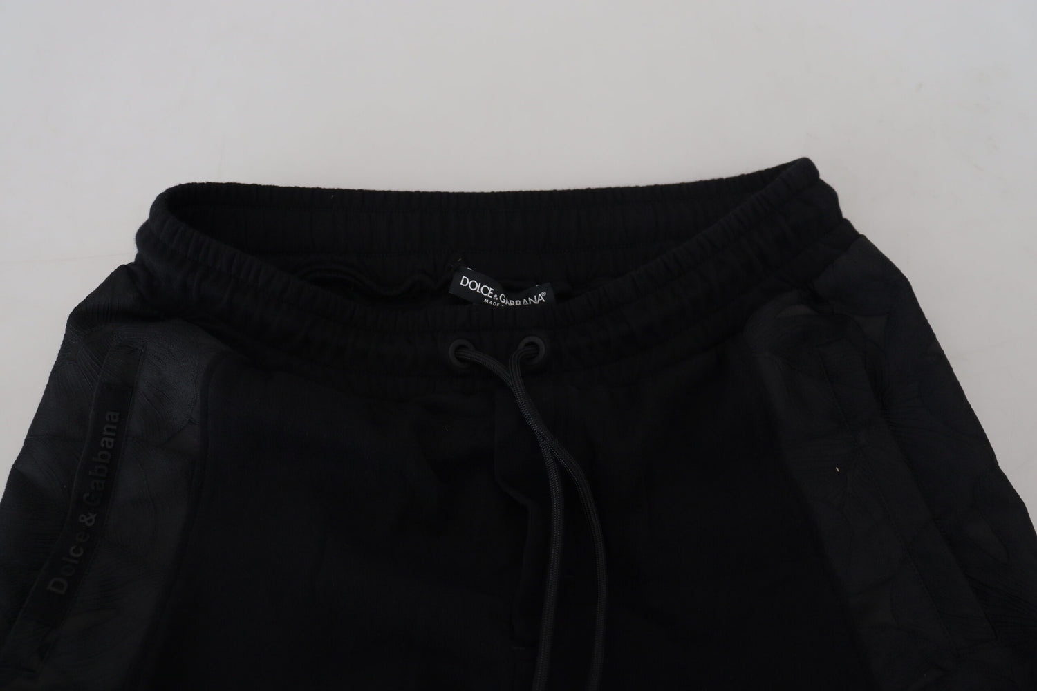 Dolce &amp; Gabbana Black Polyester Skinny Jogger Men Pants