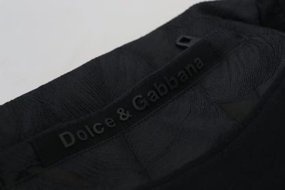 Dolce &amp; Gabbana Black Polyester Skinny Jogger Men Pants