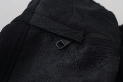 Dolce &amp; Gabbana Black Polyester Skinny Jogger Men Pants