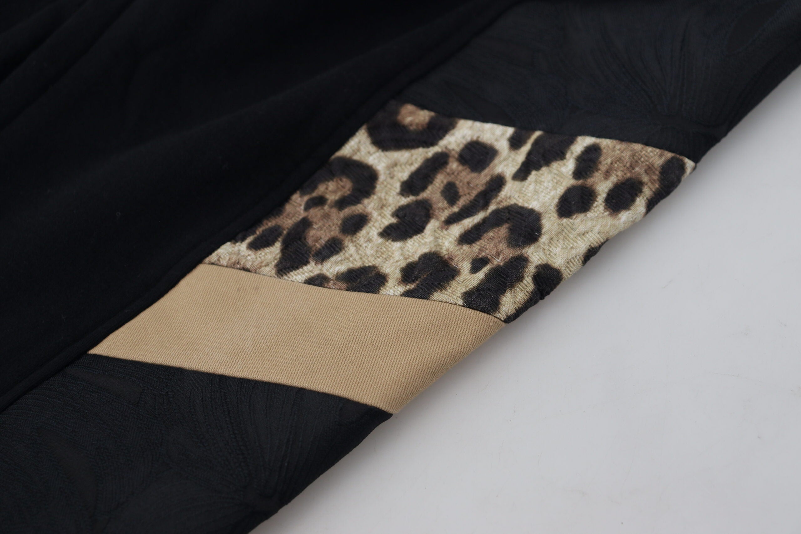 Dolce &amp; Gabbana Black Polyester Skinny Jogger Men Pants