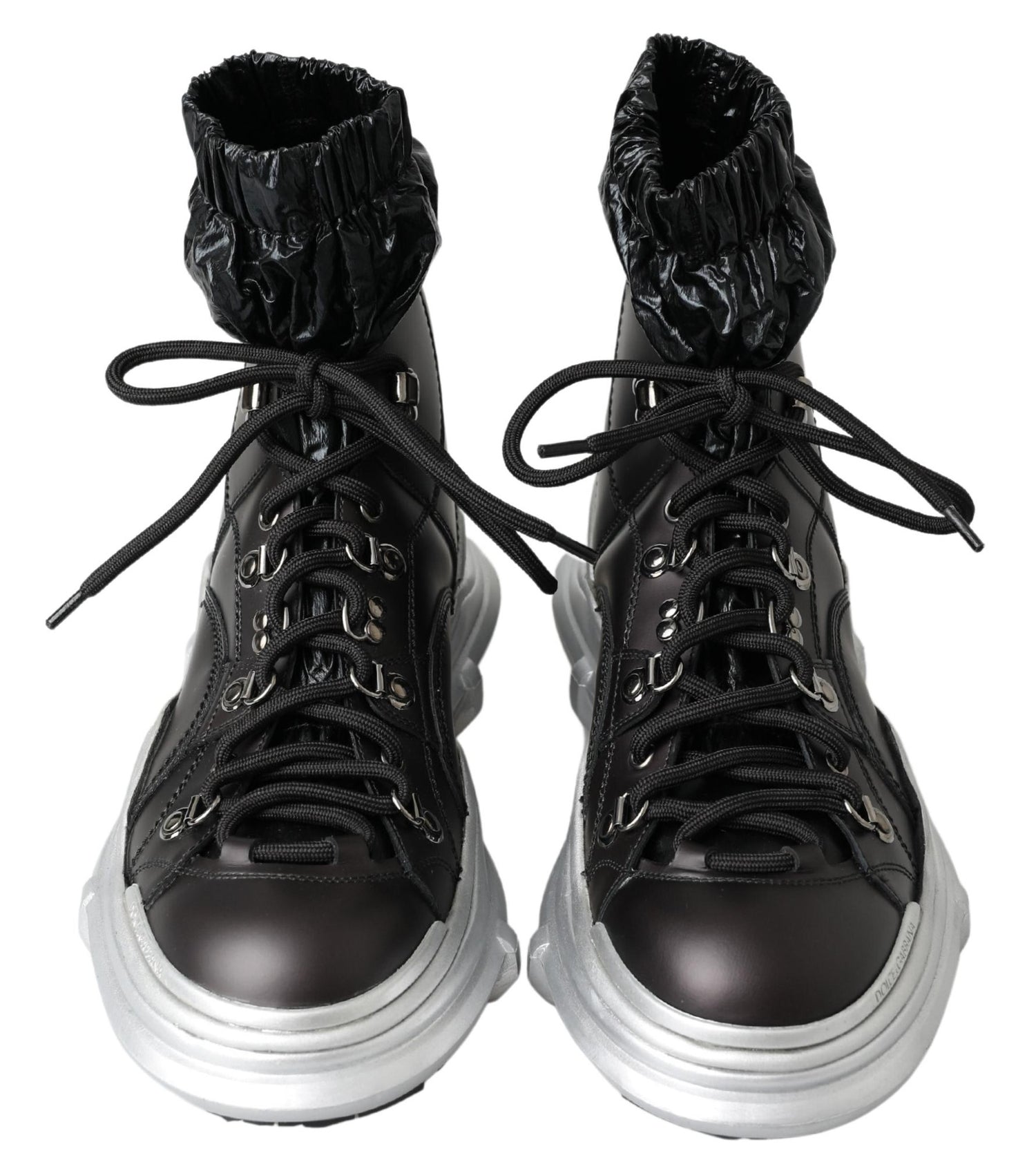 Dolce &amp;amp; Gabbana Svarta Nylon Galileo Höga Sneakers Skor