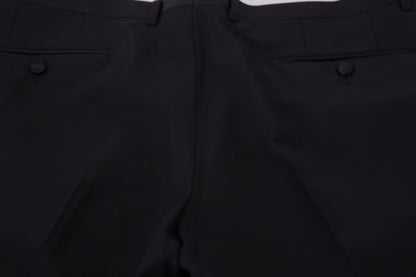 Dolce &amp;amp; Gabbana Svart Klänning Ull Siden Byxor Byxor