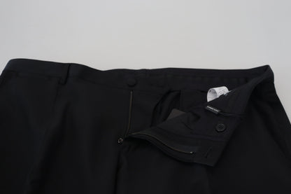 Dolce &amp;amp; Gabbana Svart Klänning Ull Siden Byxor Byxor