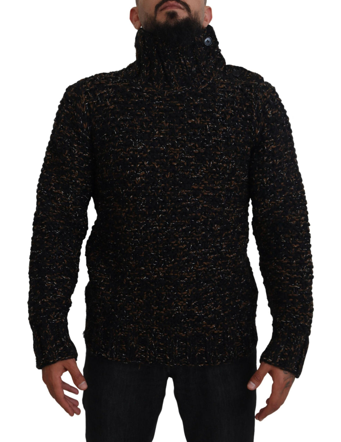 Dolce &amp; Gabbana Brown Fatto A Mano Turtleneck Pullover Sweater