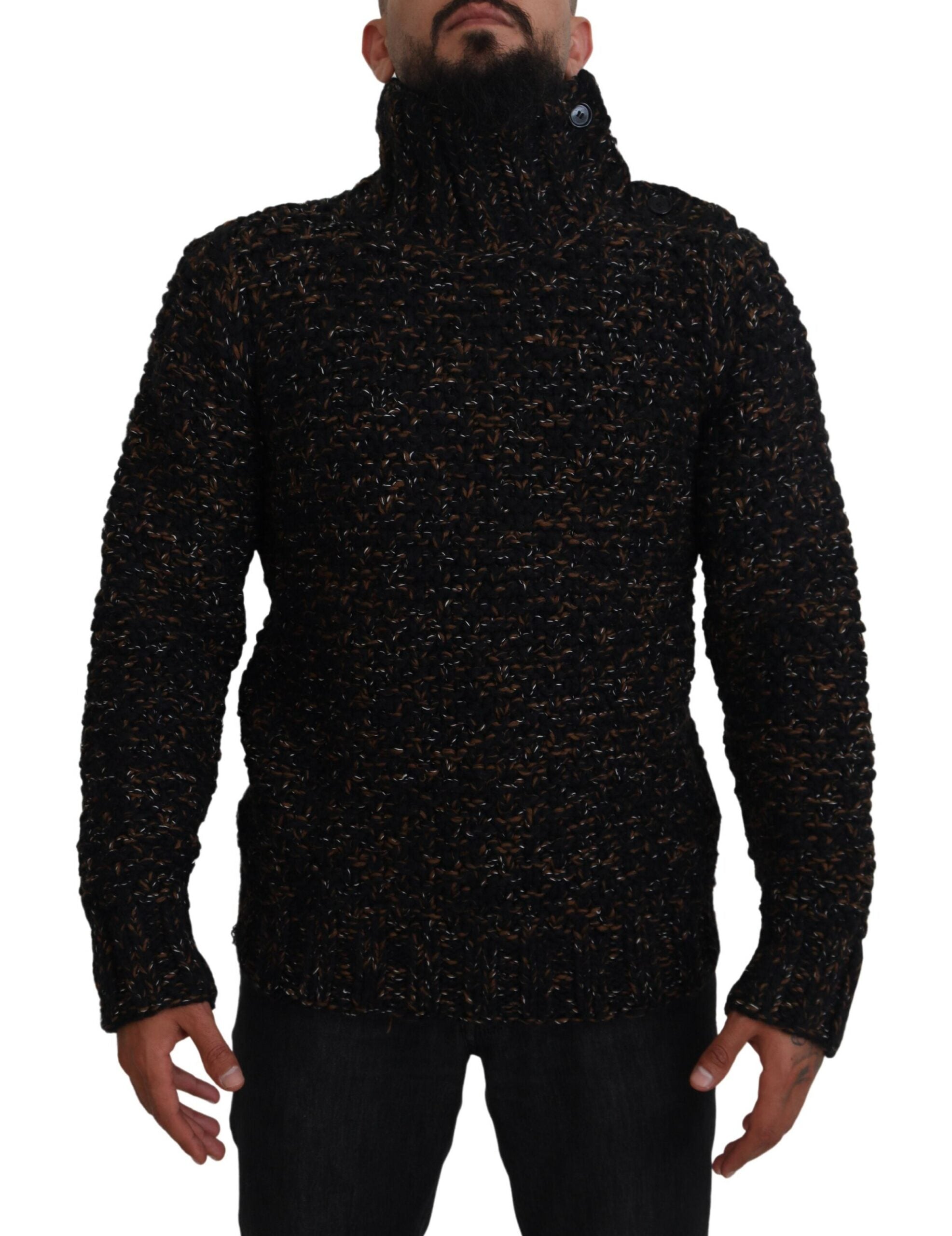 Dolce &amp; Gabbana Brown Fatto A Mano Turtleneck Pullover Sweater